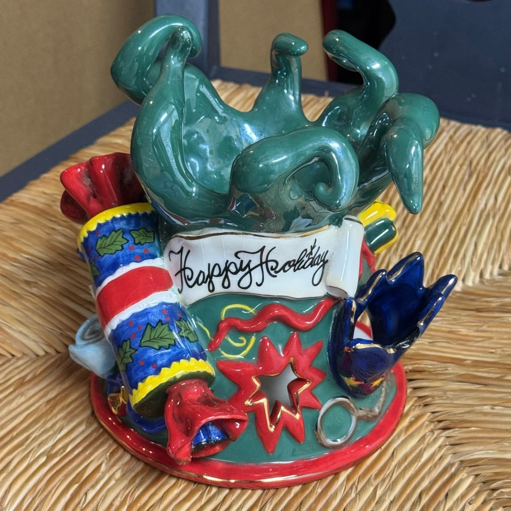 Vanmark 2003 Whimsical Christmas Candle Holder